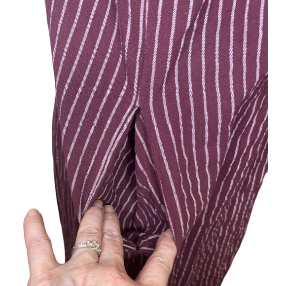 I Joah Dress Burgandy & White Stripe Size - Picture 4 of 8